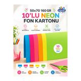 andelart 50x70 Cm Fon Kartonu 10'lu 10 Renk 160 gr 1 Rulo Fon Kartonu