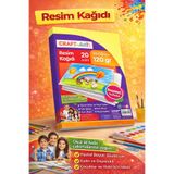 andelart Craft Resim Kağıdı 35x50 cm 120 gr 20 Yaprak – Büyük Boy Kalın Çizim ve Boyama Kağıdı