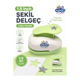 andelart Eva Yıldız Desenli Büyük Boy Şekilli Delgeç1,5 inç 3,5 Cm