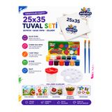 andelart Guaj Boya Seti 25x35 Tuval, 12 Renk Boya, Palet Ve 2 Adet Fırça
