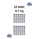 andelart Min Kalem Ucu 0.7 Uc 2b Dereceli Cetvelli - 12 Li Paket