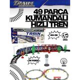 AnDen Toys Uzaktan Kumandalı 49 Parça Işıklı 265 cm Hızlı Tren Set - Renkli