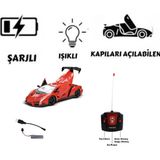 AnDen Toys Uzaktan Kumandalı Full Fonksiyon Şarjlı Işıklı 1:16 Kapı ve Bagajı Açılan Lamborghini Spor Araba - Kırmızı