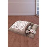 andia El yapımı Japon Tarzı Evcil Kedi Köpek Uyku Tulumu Yuva Tatami Yatak Yastık 65x50 cm L beden
