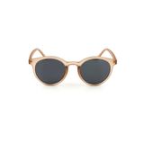 Andie Unisex Güneş Gözlüğü - Mat Şeffaf Somon Kemik Çerçeve Yuvarlak Retro Tasarım, UV400 Korumalı Siyah Cam Günlük Vintage Moda Gözlüğü