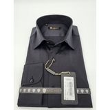 Andino Regular Siyah Düz Erkek Gömlek Likralı Esnek Kumaş AR052012-24
