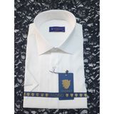 Andino Slimfit Kısa Kol Erkek Gömlek Likralı Dar Kesim Yapısıyla - Krem - 3XL
