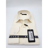 Andino Slimfit Krem Erkek Gömlek Pamuk Polyester Dar Kesim Yapısıyla AS0111-211 - XL