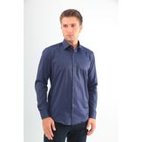 Andino Slimfit Lacivert Erkek Gömlek Likralı Dar Kesim Yapısıyla AS052012-22 - 2XL