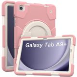 Andnary Samsung Galaxy Tab A9+ için Yeni Kılıf 11 İnç Kalem Tutuculu 360° Dönebilen El Standı, Sağlam Darbeye Dayanıklı Galaxy A9 Plus Tablet Kılıfı 2023 SM-X210/X216/X218 (Pembe)