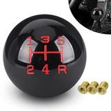 ANDO RACING 5 Hızlı Araba Yarışı Vites Vites Topuzu, Reçine Cilalı Yuvarlak Top Vites Topuzu 3 Adaptörlü Manuel Araba ile Uyumlu