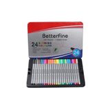 Andofis Betterfine Fineliner Ince Uç Keçeli Renkli Boya Kalem Mandala 0.4 Mm 24'lü Metal Kutu