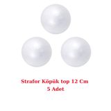 Andofis Strafor Top 12 Cm 5 Adet Takım Set Köpük Top Kapı Süsü Gezegen Sistemi