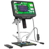 Andonstar AD409 Pro HDMI dijital mikroskop, endoskoplu, 10,1 inç LCD ekran, lehim mikroskobu, 300 x USB elektronik mikroskop kamerası, PCB lehimleme, bozuk para koleksiyonu, Windows PC destekler