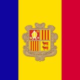 ANDORRA ÜLKE BAYRAĞI 45x30CM DUVAR TABLOSU ÇERÇEVESİZ PVC TABLO