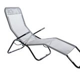 Andoutdoor Tumbona Gri Katlanır Şezlong