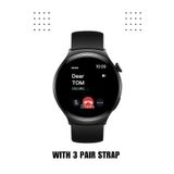 Android IOS Uyumlu 3 Kordonlu AMOLED Ekran Kadın Erkek Akıllı Saat Smart Watch