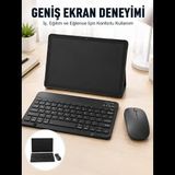 Android İşletim Sistemli SIM Kartlı Tablet Bluetooth Klavye Mouse Seti