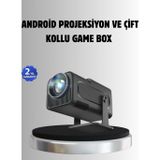 Android Projeksiyon Game Box – 1280x720p HD Çözünürlük, Bluetooth,HDMI ve USB Girişli
