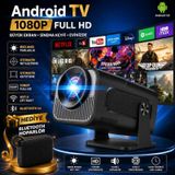 Android Tv 1080p Full Hd Projeksiyon Cihazı Wifi 6 Bluetooth 5.0 Otomatik Keystone Ev Sinema Projektörü