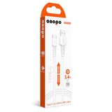 Android Uyumlu 2 Metre Type-C to USB Kablo – 3.4A Hızlı Şarj ve Veri Aktarımı, Beyaz | Onopo Q4