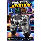 Android Uyumlu Kablosuz Titreşimli Joystick Oyun Kolu Ergonomik Tasarım Analog Kontrol