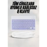 Android ve Ios Uyumlu Bluetooth Kablosuz Türkçe Q Klavye Renkli - 1 - 001-Renkli