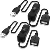 ANDTOBO USB Anahtar Uzatma Kablosu, LED Şeritler, iOS Sistemi vb. için Açma/Kapama Güç Anahtarı Kablolu Yükseltilmiş USB Uzatma Kablosu - (2 Paket)