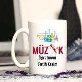 Andy Home Müzik Öğretmenine Özel Öğretmenler Günü Hediyesi Kişiye Özel Kupa Bardak - 200 ml - Renkli