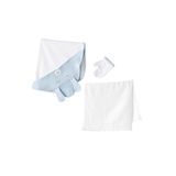 Andy Wawa Bebek Havlu Takım 3 Pcs Towel Muslın Set Muslın Home Blue