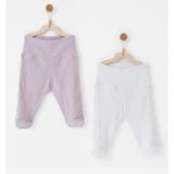Andy Wawa Pantolon Patikli Jacquard Special Modal Lila Beyaz 3/6 ay