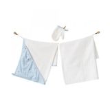 Andywawa AC21611RPT1 Seaside Life 3'lü Beyaz Banyo Havlu Seti