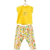 Andywawa AC21834R Kız Bebek Çiçek Motifli Çok Renkli Alt Üst Takım