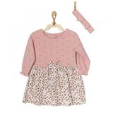 Andywawa AC22057R Kız Bebek Pembe Leopar Desenli 2'Li Takım Set