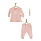 Andywawa AC22124RP Pembe 3'lü Kız Bebek Takım