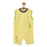 Andywawa AC22527 Sarı Hayvan Motifli Erkek Bebek Tulum