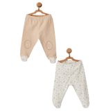 Andywawa AC22763 Erkek Bebek Ay Yıldız Motifli 2'li Pantolon Takımı