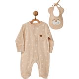 Andywawa AC22769 Erkek Bebek Ayıcık Kabartmalı Önlüklü Tulum Takım
