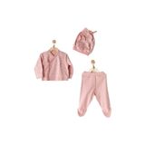 Andywawa AC23068 Pembe 3'lü Kız Bebek Hastane Çıkış Seti