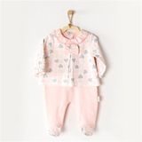 Andywawa AC23245 Patikli Pembe Kız Bebek Tulum