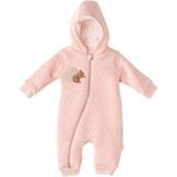 Andywawa AC23324 Kapüşonlu Pembe Kız Bebek Tulum