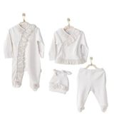 Andywawa AC24264 Chic Girl Ekru 4 Parça Bebek Hastane Çıkışı