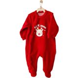 Andywawa Ac25332 Happy Newyear Kadife Bebek Tulum Red