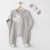 Andywawa AC26254 Baby Bow Bliss Tulum Takım Grey - Renkli - 0 - 2 Yaş