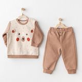 Andywawa Adventurous Bear 2'Li Bebek Takımı Ac25026 - Bej - 9 - 12 Ay