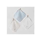 andywawa BEBEK AĞIZ MENDİLİ 3 PCS WASHCLOTHS 20X20 OCEAN IS MY HAPPY PLACE MUSLIN