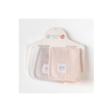 andywawa BEBEK AĞIZ MENDİLİ 3 PCS WASHCLOTHS 20X20CM MUSLIN HOME PINK