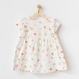 Andywawa Bebek Elbise Dress Starfısh And Frıends - 6 - 9 Ay - Ekru