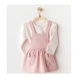 Andywawa Bebek Elbise Takim Dress Set Puppy Gazelle AC25054 AND2407 - 9 - 12 Ay - Pembe