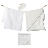 Andywawa Bebek Havlu Takım 80X80 Cm Ac25367 Beyaz
